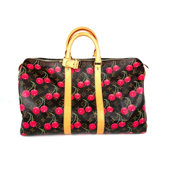 Vintage Louis Vuitton Keepall 45 Takashi Murakami Cerises Monogram Duffle Bag - Picture 1 of 9